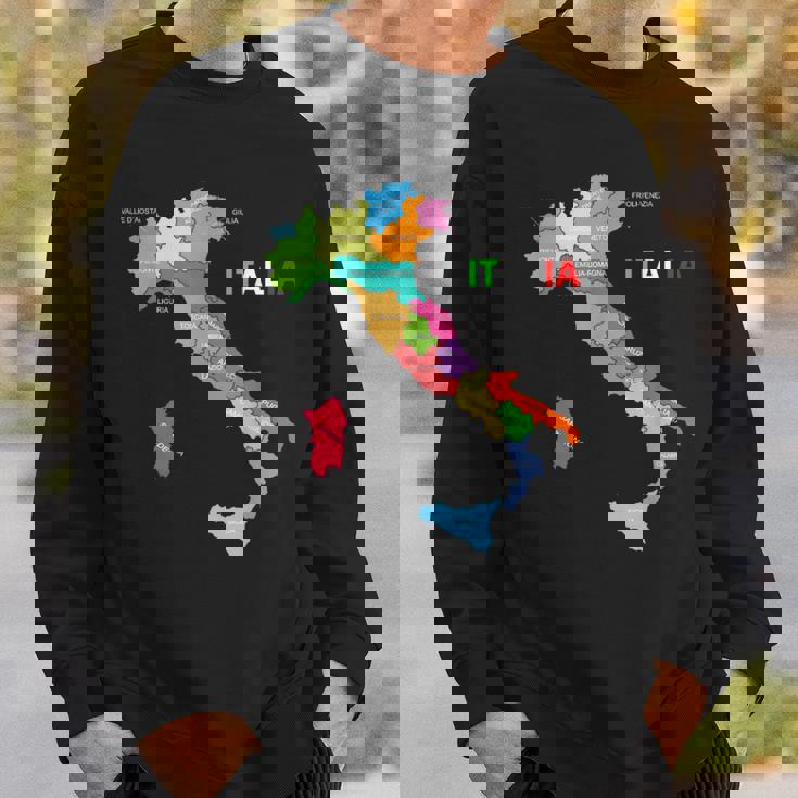 イタリア地図ブーツ 国旗 イタリア スウェットシャツ 彼への贈り物