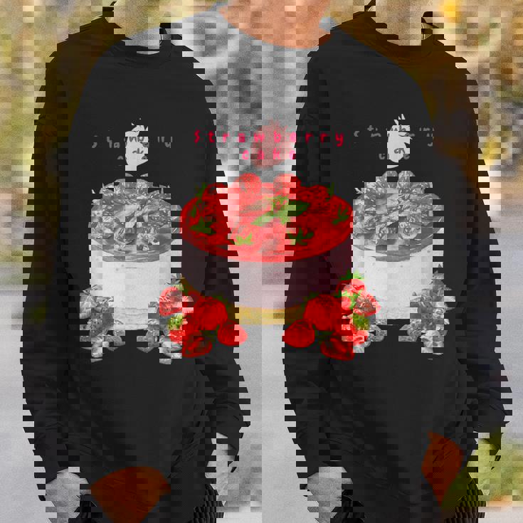 イチゴケーキ スイーツ デザート かわいい 春 パティシエ、普段着、いちご狩り、いちご、ストロベリー、お菓子 スウェットシャツ 彼への贈り物