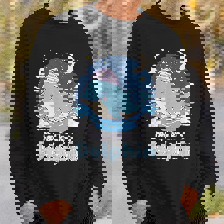 イルカのような昼寝 可愛い眠りイルカ スウェットシャツ 彼への贈り物