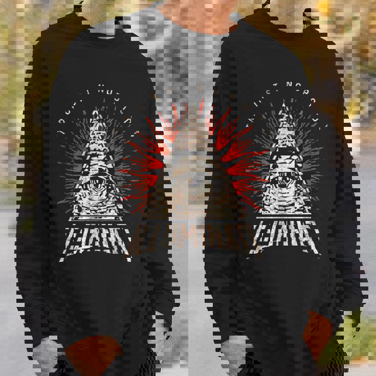 イルミナティは誰も信じない、誰も信じない、すべてを見る目、プロヴィデンス スウェットシャツ 彼への贈り物