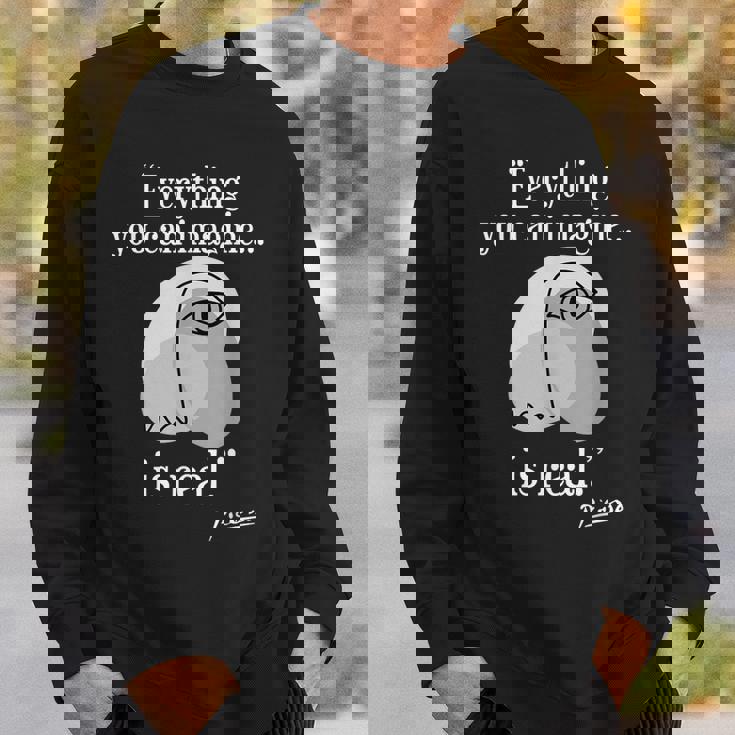 インスピレーションを与える引用句 パブロ・ピカソ スウェットシャツ 彼への贈り物