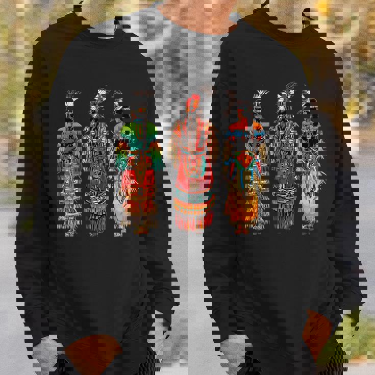 インディアン族 ネイティブアメリカン フェザーヘッドドレス インディアンチーフ スウェットシャツ 彼への贈り物