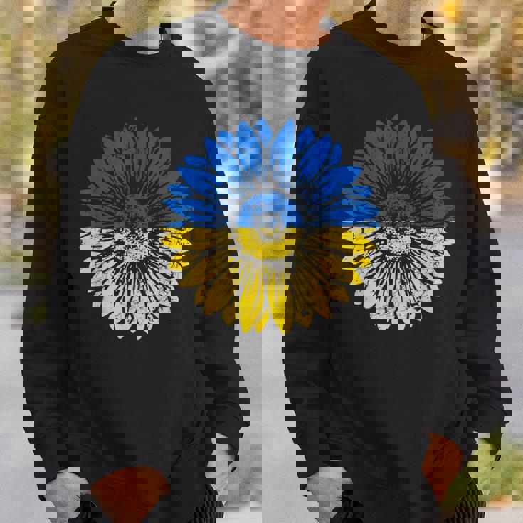 ウクライナの平和ひまわり苦しめられた青と黄色 スウェットシャツ 彼への贈り物