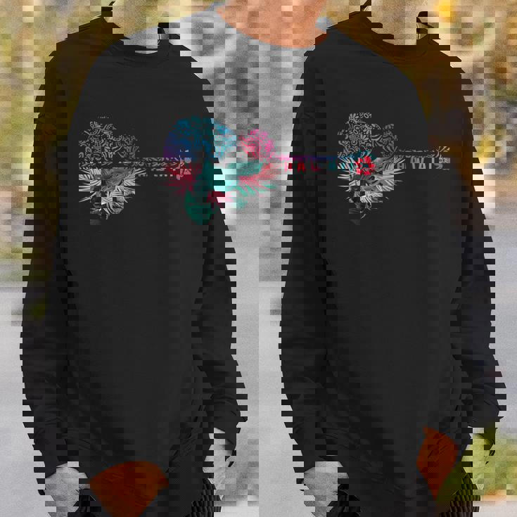 ウクレレ トライバル・フラワー アロハ・ギター ハワイ スウェットシャツ 彼への贈り物