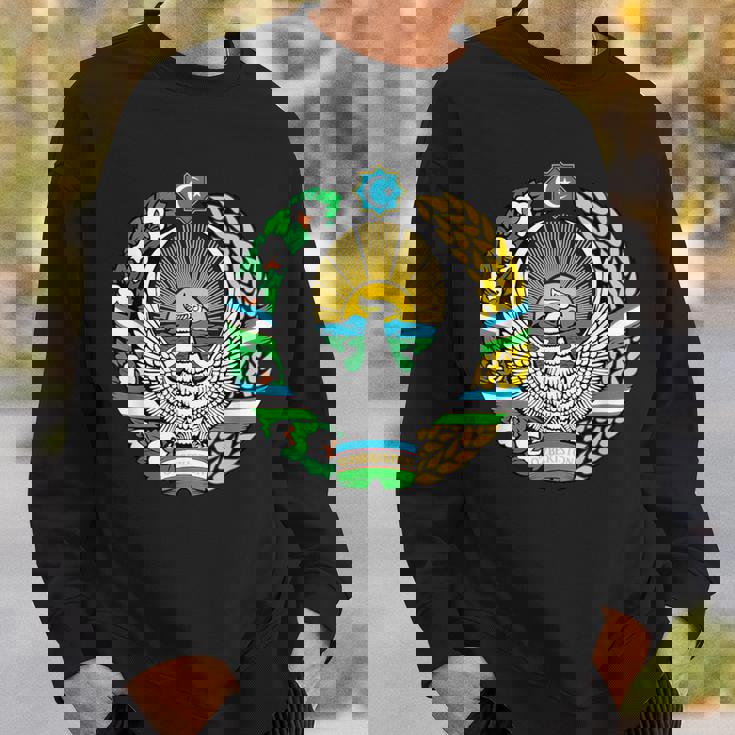 ウズベキスタン 紋章 旗 ウズベキスタン スウェットシャツ 彼への贈り物