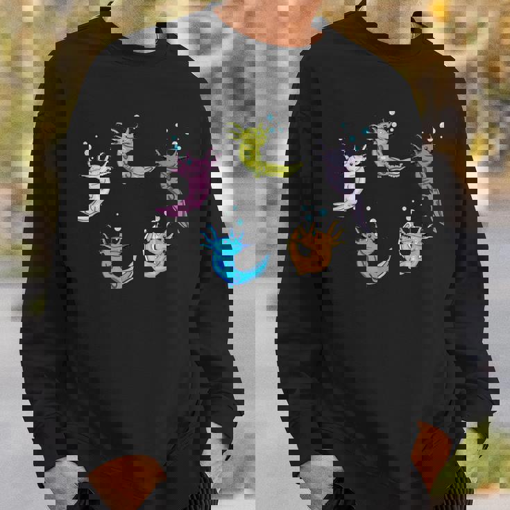 ウーパールートル メキシコウォーターサラマンダー カラフルなウーパールーパー スウェットシャツ 彼への贈り物