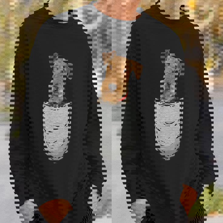 エアデールテリアウォーターサイドビングリーチェストポケットポケット スウェットシャツ 彼への贈り物