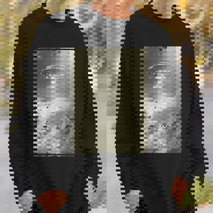 エイリアン Ufo の侵略 面白いハムスターの自撮り スウェットシャツ 彼への贈り物