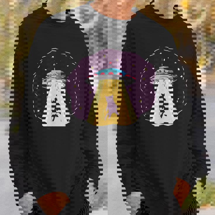 エイリアン Ufo ファニー キャット おもしろ 猫好き 猫飼い 猫 ネコ ねこ 黒猫 くろねこ好き 面白い スウェットシャツ 彼への贈り物