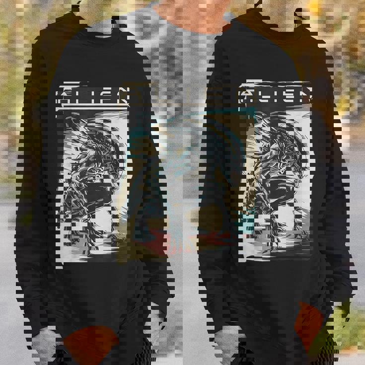 エイリアンxenomorphイラストポスター。 スウェットシャツ 彼への贈り物