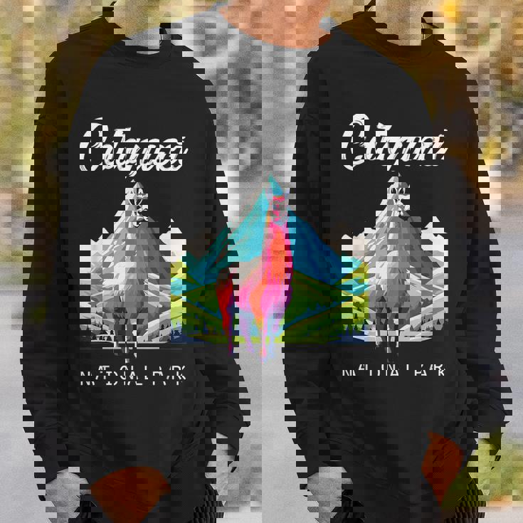 エクアドル コトパクシ国立公園 レトロ ラマ お土産 ハイキング スウェットシャツ 彼への贈り物