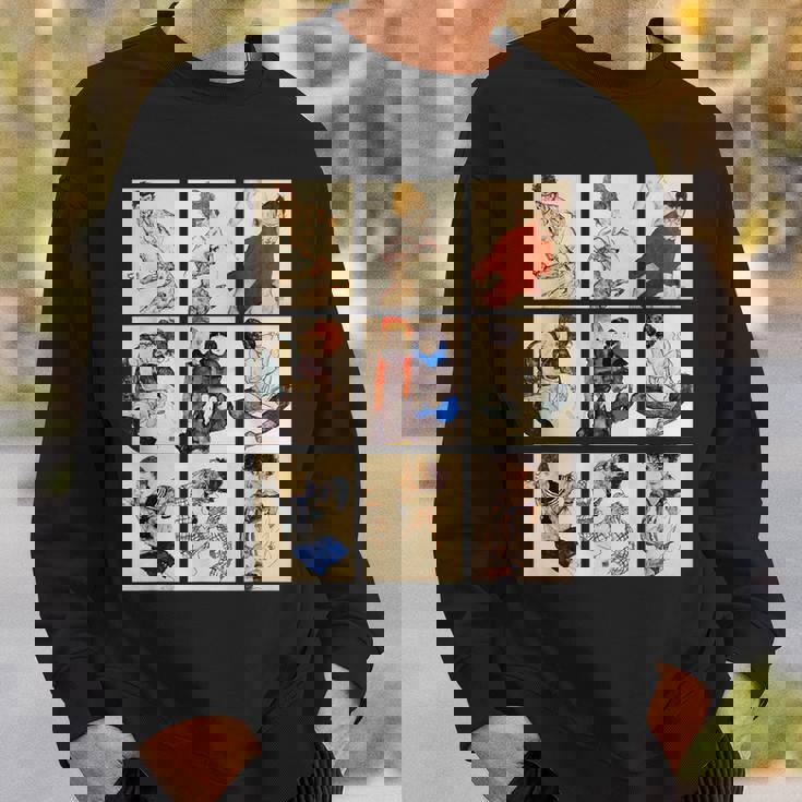 エゴン・シーレアール・ヌーボーによる有名な表現主義の肖像画 スウェットシャツ 彼への贈り物