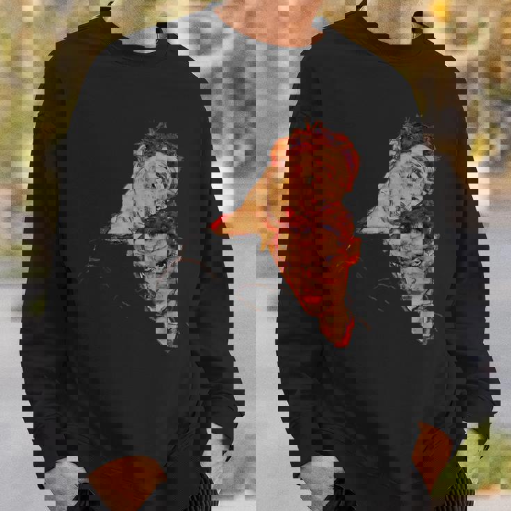 エゴン・シーレ作「ダブル・セルフ・ポートレート」1915 スウェットシャツ 彼への贈り物