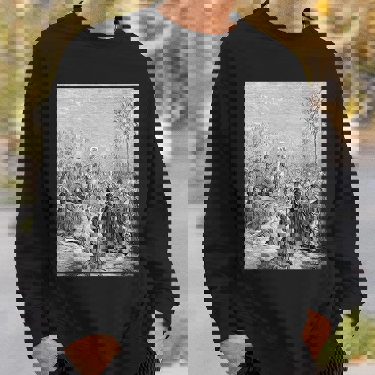 エルサレムへのイエスの参入 グスターヴ・ドーレ聖書芸術 スウェットシャツ 彼への贈り物