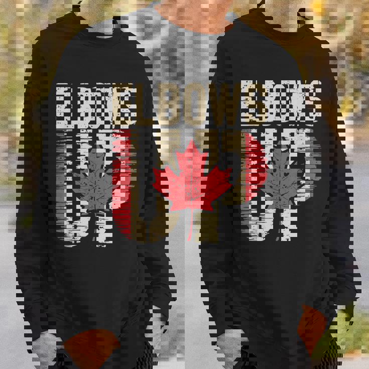 エルボーズアップ カナダ カナダ国旗 プライド 北 強い メープルリーフ スウェットシャツ 彼への贈り物