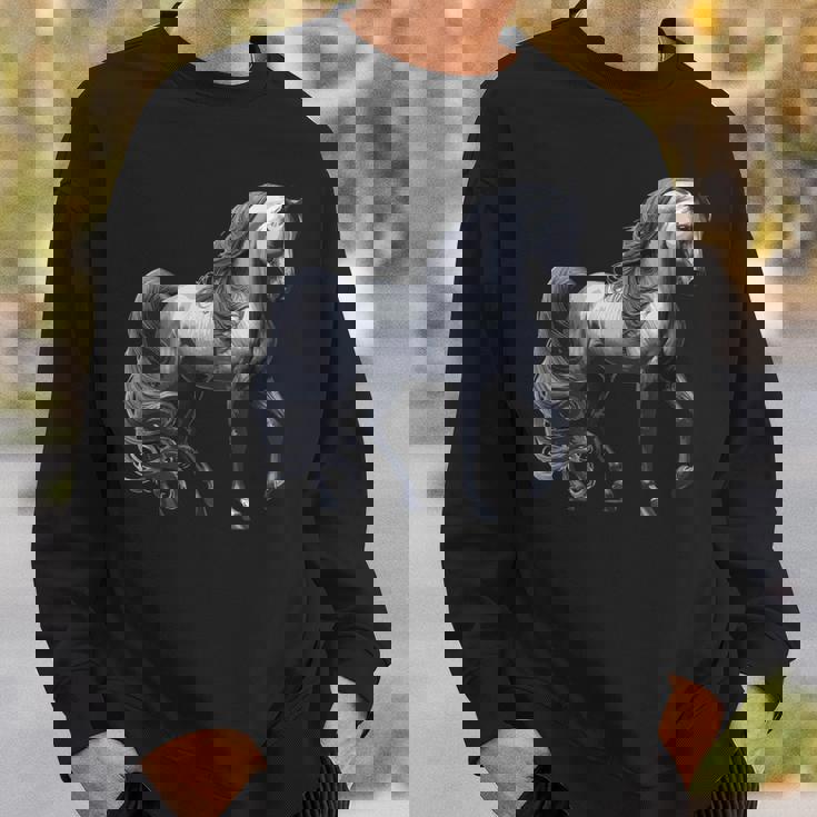 エレガントなアラビア馬のデザイン、馬好きに最適です。 スウェットシャツ 彼への贈り物