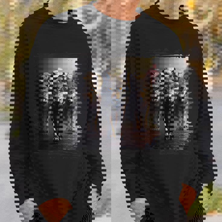 オオカミの部族 野生動物 ウルフ マウンテン スウェットシャツ 彼への贈り物