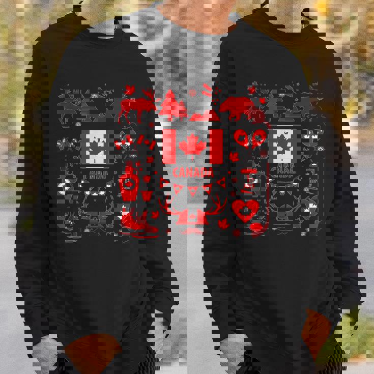 カナダ国旗tシャツ、カナダtシャツ、カナダ国旗、カナダ地図 スウェットシャツ 彼への贈り物
