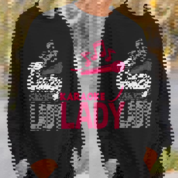 カラオケレディ おもしろ音楽好き カラオケシンガー スウェットシャツ 彼への贈り物