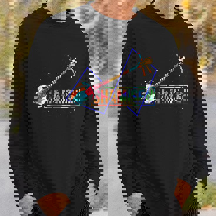 カラフル 三味線 三味線 三味線 三元楽器 スウェットシャツ 彼への贈り物