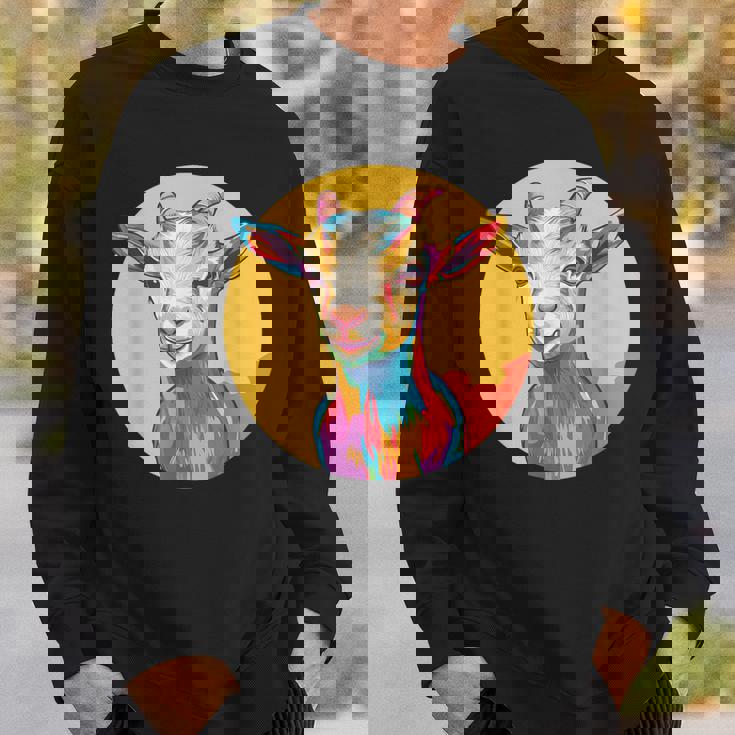 カラフルなヤギ スウェットシャツ 彼への贈り物