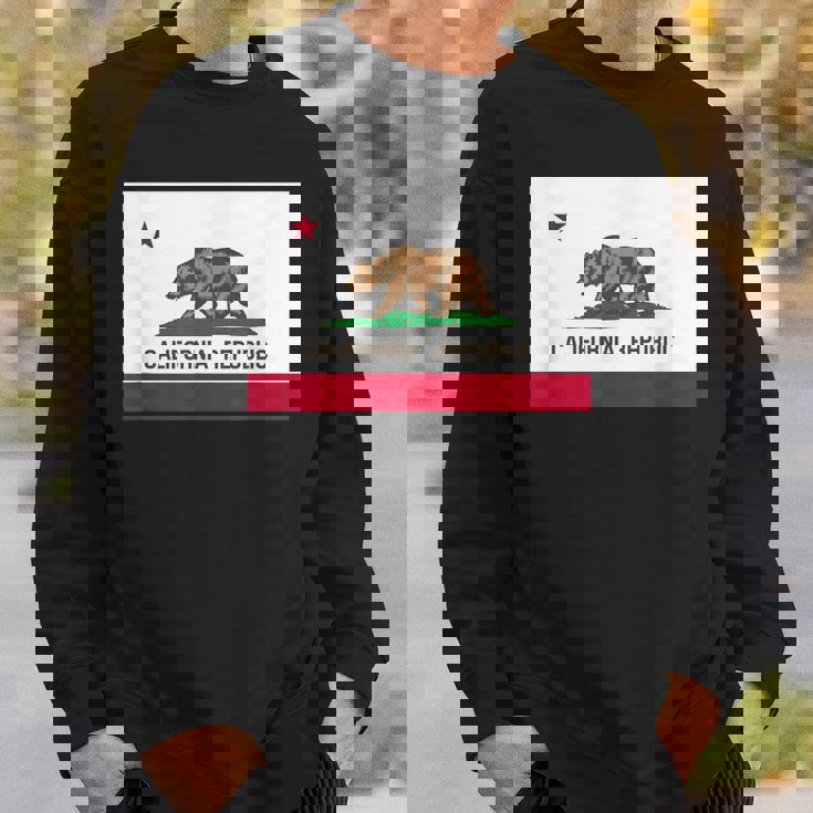 カリフォルニア州「ベアリパブリック」州旗 スウェットシャツ 彼への贈り物