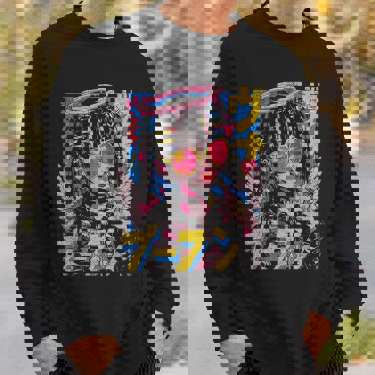 カワイイ ストリートウェア ヒップホップ Hip Hop サイバーパンク エンジェル テックウェア マンガ アニメ スウェットシャツ 彼への贈り物