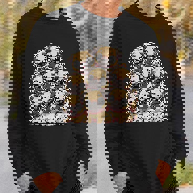 カワイイアニメ パグ 犬 キッズ ガールズ スウェットシャツ 彼への贈り物