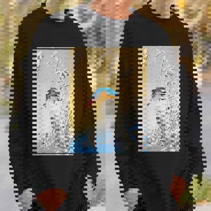 カワセミ 鳥 動物 ヴィンテージ 和 浮世絵 自然 江戸 スウェットシャツ 彼への贈り物