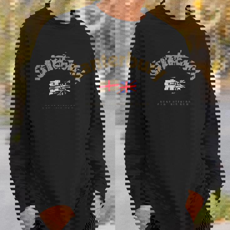 カンタベリー 都市名 ヴィンテージ 英国国旗 イギリス国旗 スウェットシャツ 彼への贈り物