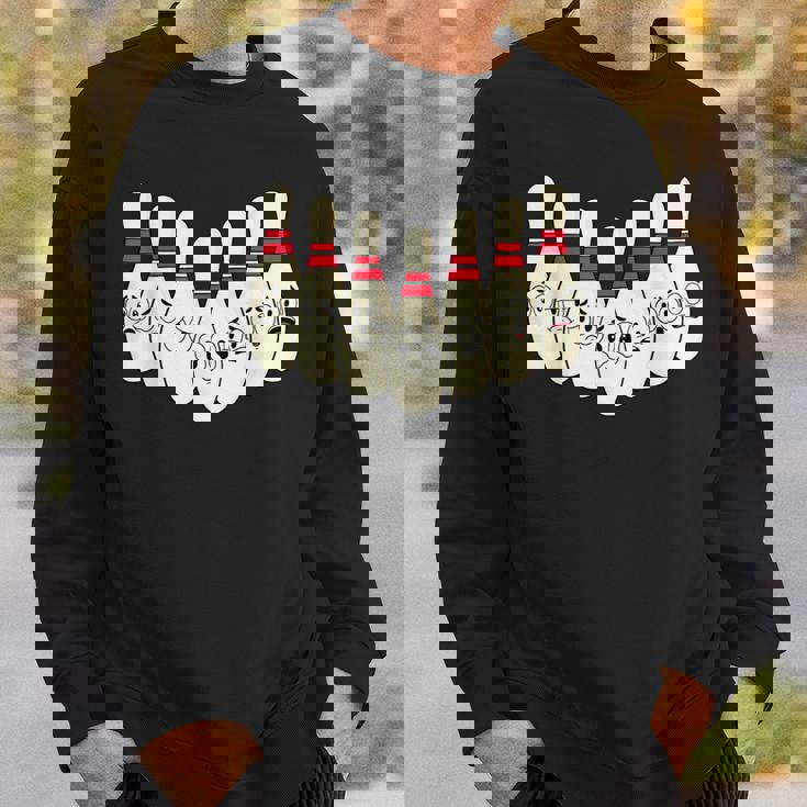 カートゥーン ボウリング 面白い 怖い ボウリング スウェットシャツ 彼への贈り物