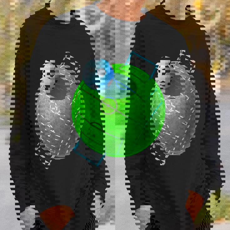 カーブ サッカーボール フィールドゴール サッカー選手 コーチ サッカーファン スウェットシャツ 彼への贈り物