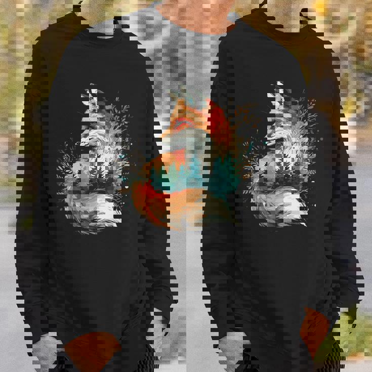 キツネアート スウェットシャツ 彼への贈り物