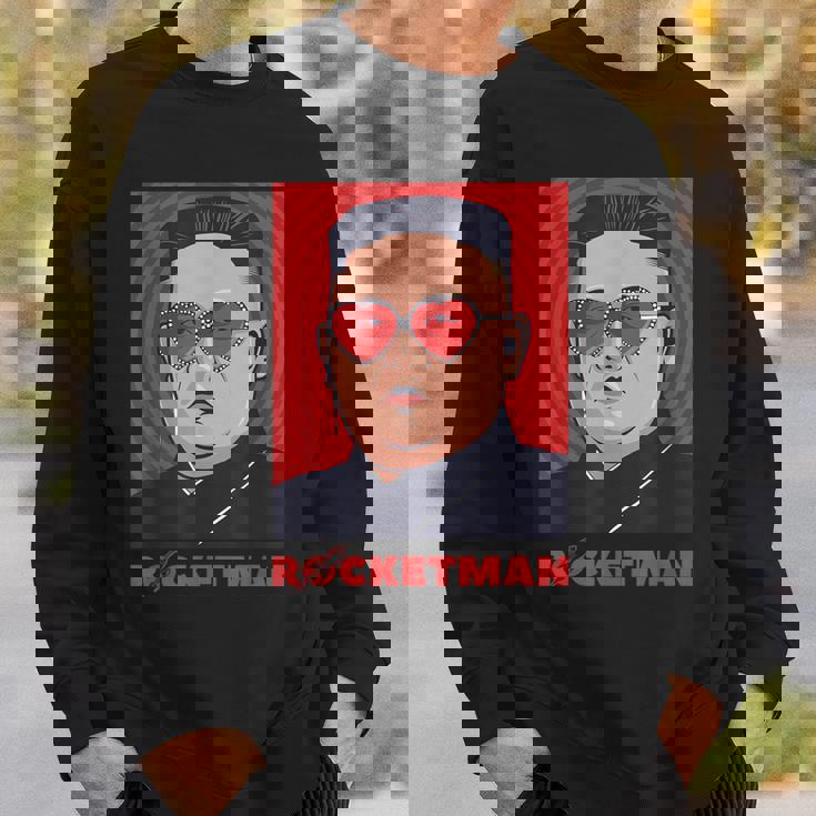 キム・ジョンウン、ファニー・ロケットマン・パロディ・ロックンロール スウェットシャツ 彼への贈り物