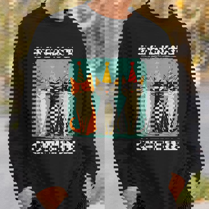 キャティチュード55歳 55歳の誕生日 猫好き 55歳 スウェットシャツ 彼への贈り物