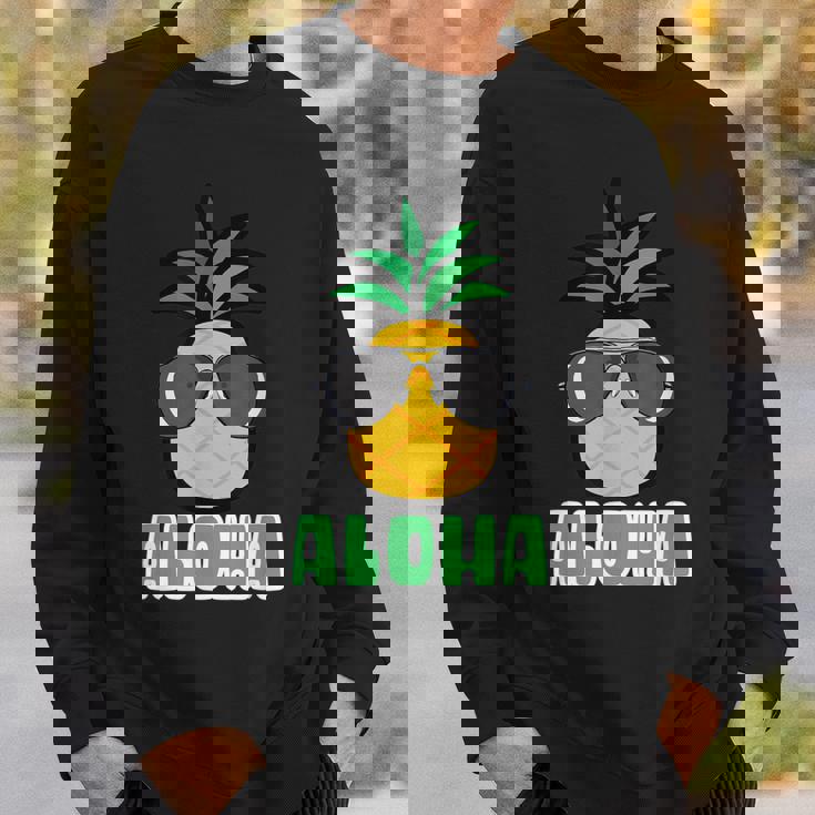 キュートなアロハパイナップルサングラス ハワイアンティキ スウェットシャツ 彼への贈り物