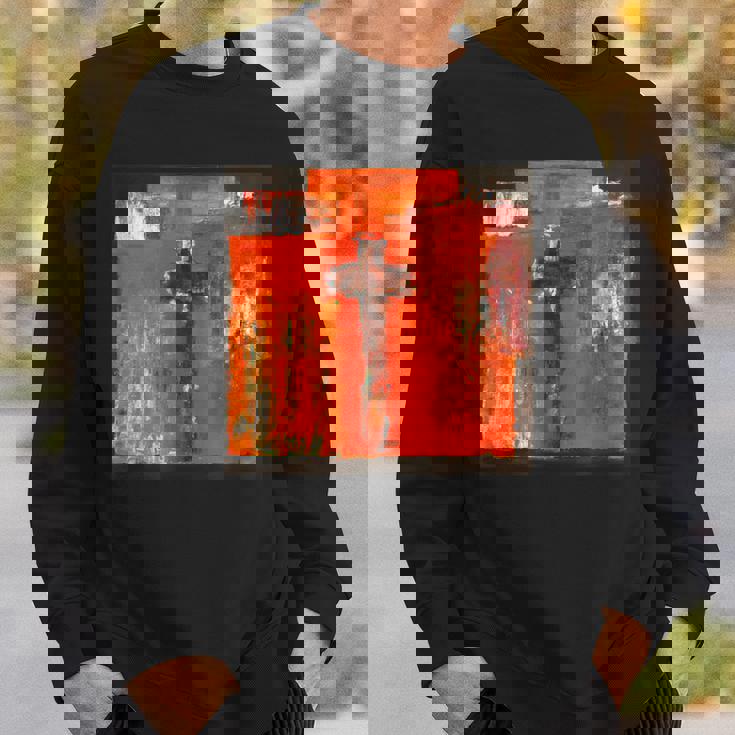 キリスト教のメッセージ イエス 十字架 愛 グラフィティ アート 絵画 スウェットシャツ 彼への贈り物