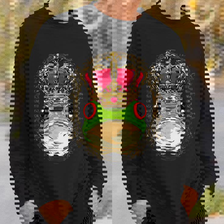 キングクイーン カエル ヒキガエル プリンセス 両生類 動物 カエル好き スウェットシャツ 彼への贈り物