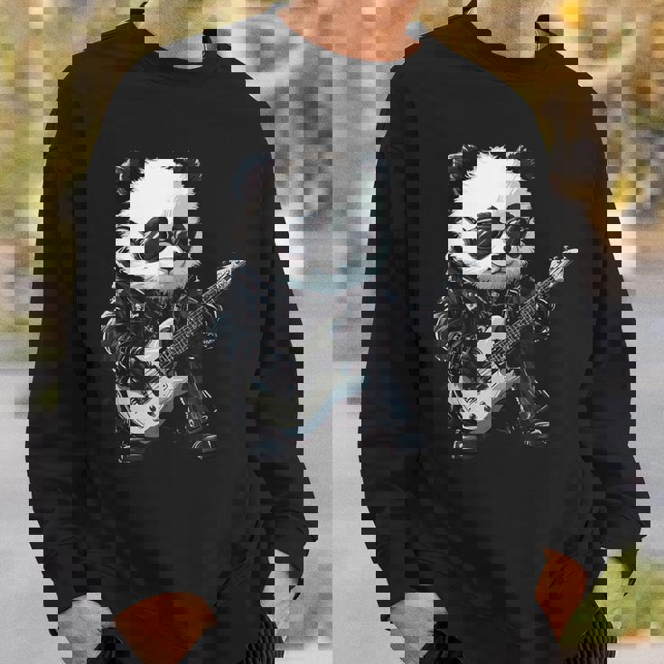 ギター ロック音楽を備えたヘビー ロック メタル パンダ スウェットシャツ 彼への贈り物