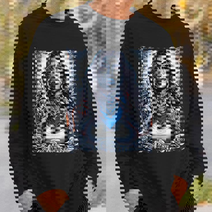 ギャングガール ヒップホップ チカーノデザイン スウェットシャツ 彼への贈り物