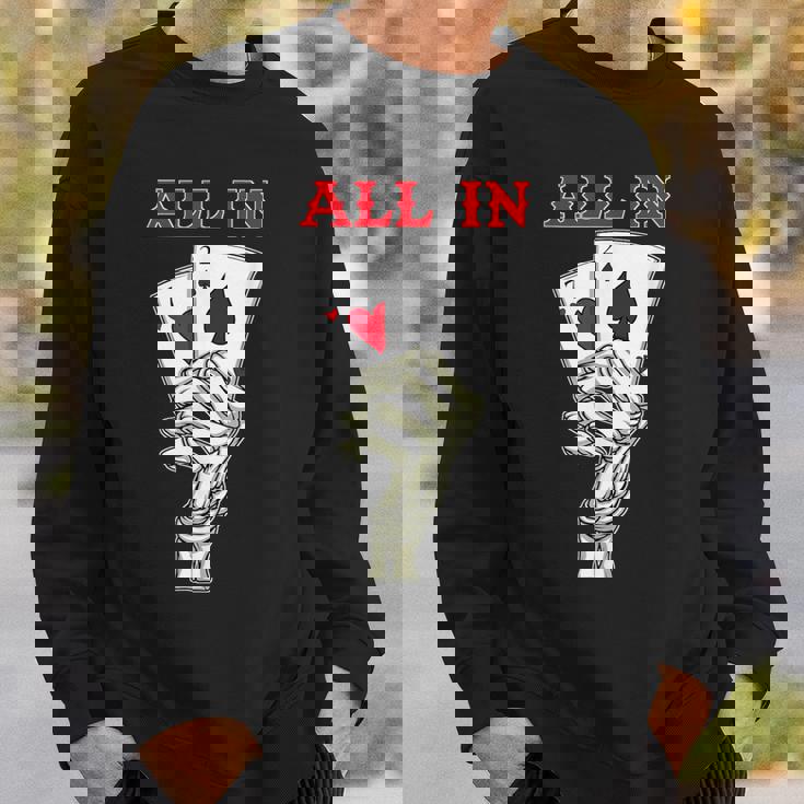 ギャンブル ポーカー プレーヤー スケルトン ハンド ポーカー カード 7 2 ポーカー スウェットシャツ 彼への贈り物