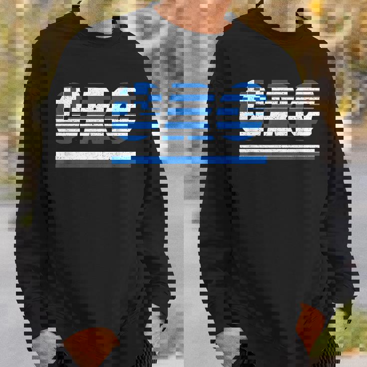 ギリシャのデザイン。フラグ付きのギリシャの衣装 Grc スウェットシャツ 彼への贈り物