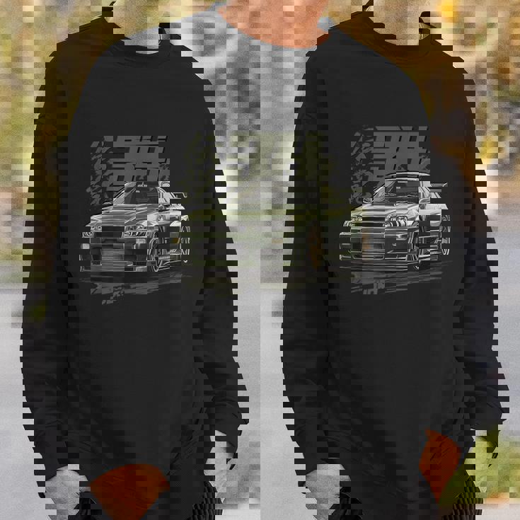 クラシック アーバングリーン R34 Liberty Walk Jdm スカイライン スウェットシャツ 彼への贈り物