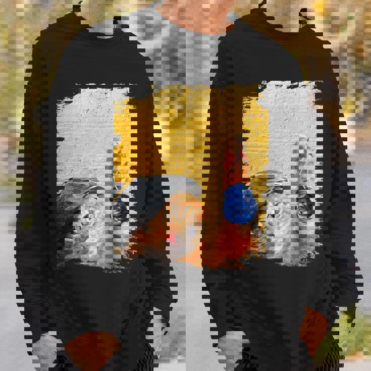 クラシックブルーヨーヨーの猫 スウェットシャツ 彼への贈り物