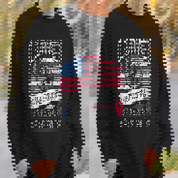 クリアウォーター アメリカ国旗 Gps座標 クリアウォーター スウェットシャツ 彼への贈り物