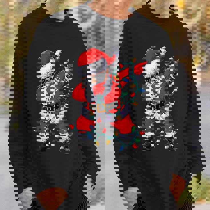 クリスマス サンタクロース ダビングダンス クリスマスライト 家族 スウェットシャツ 彼への贈り物