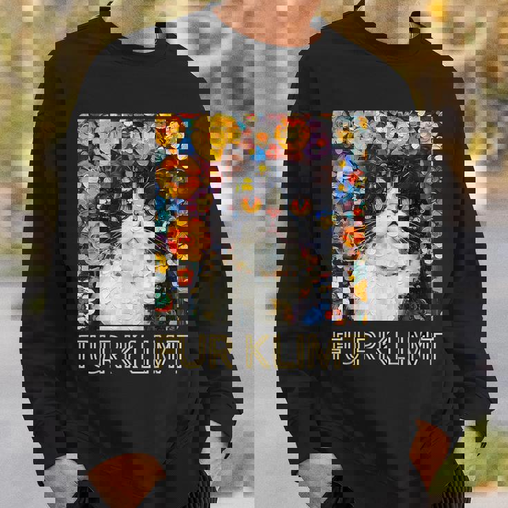 クリムト絵画の猫、猫好き、エキゾチックショートヘア、アーティスト スウェットシャツ 彼への贈り物