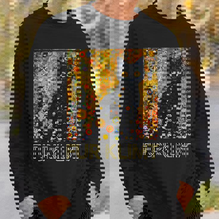 クリムト絵画の黒猫、猫好き、アーティスト美術学生 スウェットシャツ 彼への贈り物