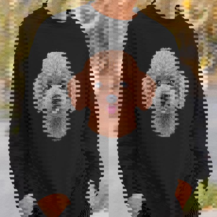 クリーム トイプードル 犬 いぬ 顔 スウェットシャツ 彼への贈り物