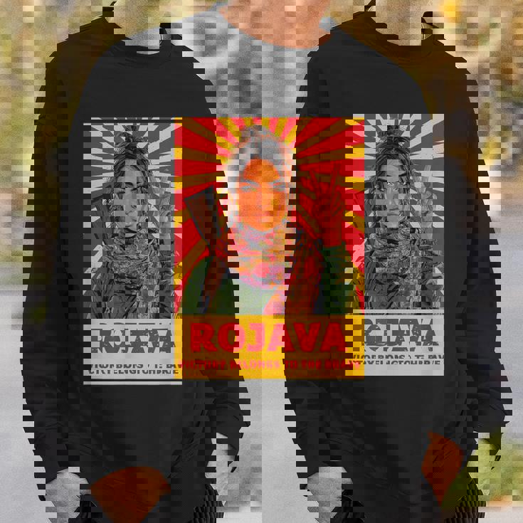 クルドのロジャバ クルディスタン 「勝利 」デザイン スウェットシャツ 彼への贈り物